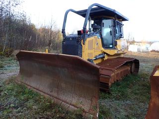 2018 John Deere 850k LGP Crawler Dozer C/w 35 1/2in Single Grouser Pads, ROPS, Brush Guards, Light Package, 165in 4.7 Cubic Yard Blade, Rear Carco Winch H85178VJD750K/850K, Sn 1900475. Showing 7448hrs. SN 1T0850KXCJF344872