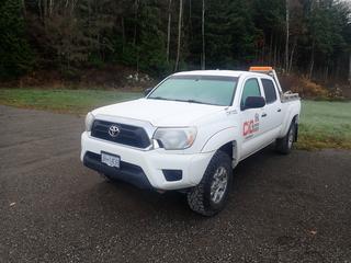 2013 Toyota Tacoma Series GRN250L Double Cab Pickup Truck C/w  4x4, 4.6L Gas Engine, 6-Cylinder, Headache Rack And Flasher. Showing 126,104kms. VIN 5TFMU4FNXDX017000