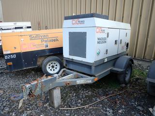 2010 Wacker S/A G25 20kw Tow Behind Genset C/w Pintle Hitch. Sn 5922059, Pintle Hitch. VIN 4TCSU0259AHG22580