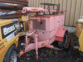 1988 S/A Light Tower/ Winco Diesel Generator Set, Model LSC-4 C/w  6.8 Kw, 120,240 V, 60 Hz, 27.5 A, Single Phase. Showing 3273hrs. SN 64603088