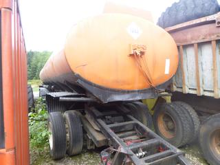 1982 Columbia T/A Water Tanker Trailer C/w 8,000 Gallon Capacity And S/A Dolly. SN 10380