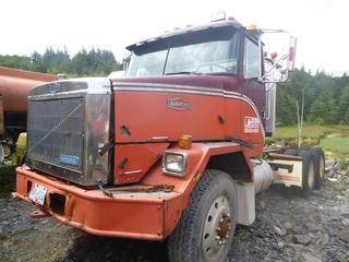 Freightliner Autocar T/A Truck Tractor C/w Headache Rack, Eaton Fuller Roadranger 18-speed. VIN 4V2SCBJH2LU505189