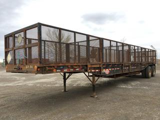 1988 Utility 45' T/A Deck Trailer c/w Steel Cage, (4) Sections, (9) Doors, Open Top, (3) Underbelly Storage Sections, 11R24.5 Tires, VIN 1UYFS2450JC955405