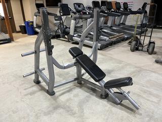 Life Fitness Olympic Incline Bench, Model # S0BWS-0102-101, S/N 081110002529.