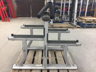 Life Fitness Arm Curl Bench, Model # SAC-0102-101, S/N 081401003124.