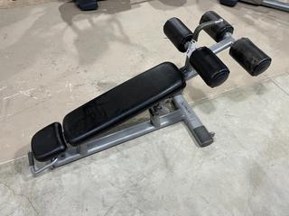Life Fitness Adjustable Decline Bench.