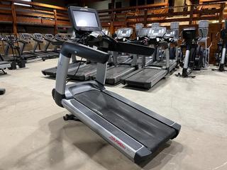 Life Fitness 95T 120V Treadmill c/w 18" LCD Monitor, S/N TEU101062.