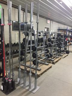Barbell Holder c/w (7) Olympic Bars.