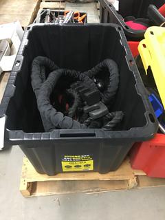 Bin of Assorted Rope Attachments & Battle Ropes.
