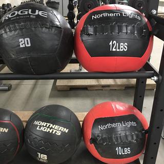 (4) Medicine Balls, 10lb, 12lb, 16lb & 20lb.