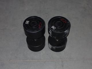 Pair of GP 90lb Dumbbells.
