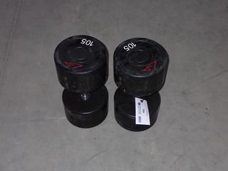 Pair of GP 105lb Dumbbells.