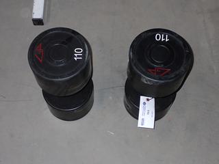 Pair of GP 110lb Dumbbells.