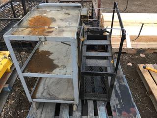 Oxy/Acet Cart and Rolling Metal Cart 20" x 28" x 36".