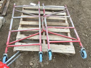 Folding Scaffolding c/w Wheels.