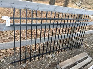 94" x 46" Majestic Black Fence Panel **Damaged**.