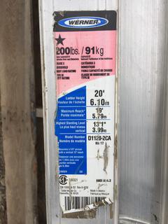 Werner 10' Aluminum Extension Ladder **One Foot Damaged**.