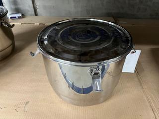 10"H Humidity Curing Stainless Steel Storage Container.