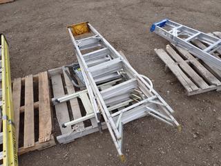 Louisville 6' Aluminum Step Ladder, Featherlite 4' Step Ladder and (2) Stools.