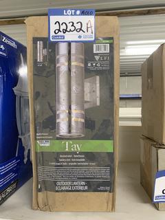 Tay Brushed Nickel Outdoor Light, 4.25"x 5"x 13".