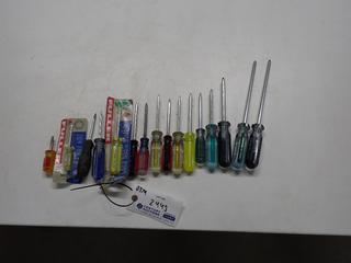 Quantity of Assorted Screwdrivers.