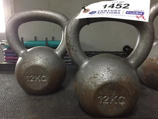 (2) 12kg Kettle Bells.