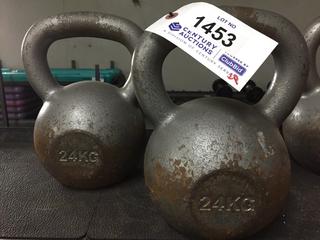 (2) 24kg Kettle Bells.