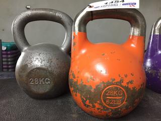 (2) 28kg Kettle Bells,