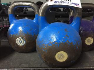 (2) 12kg Kettle Bells.