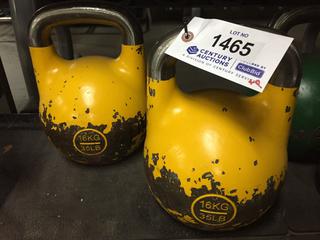 (2) 16kg Kettle Bells.