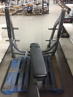 Life Fitness Olympic Flat Bench, Model # S0BWS-0102-101, S/N 081110002537.