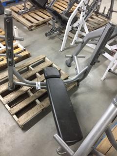 Life Fitness Olympic Flat Bench, Model # S0BWS-0102-101, S/N 080801000848.