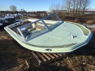 Fiberglass Hulled Boat 20'L. *No Motor*
