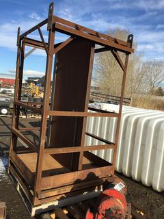 Steel Rack 4 1/2"W x 4 1/2"D x 7'4"T.