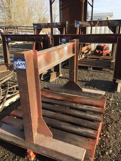 Steel Stand 47"W x 35"D x 31 1/4" T, Made of 6" I-Beam.