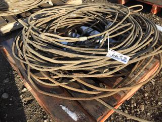 Quantity of 1/2" Steel Slings Various Lengths Up To 30'.