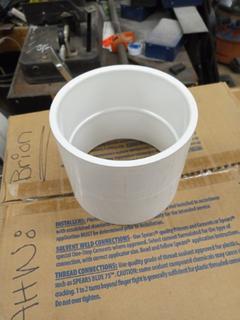 (12) 4" PVC Socket Couplings, Schd40 White, and (4) 4" PVC Socket Wye Couplings, Schd40 White