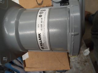 Killark CatV VR1041 100A Ground style 1 Plug 4W/4P 250VDC/600VAC and Killark CatV VP10477 100A Ground style 1 Receptacle