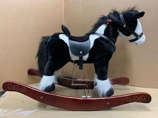 Sound N' Light Animatronic Rocking Ride On Plush Toy Horse.