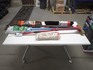 Quantity of Assorted Brooms & Mops.