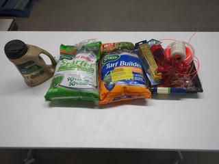EZ Seed Dog Spot Repair, Scott's Turf Builder, 4kg Summer Guard & Assorted Bird Feeders.