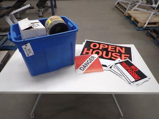 Quantity of Assorted Signs, Edging & Strong Ties.