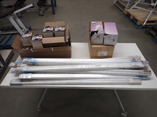 Quantity of Assorted Light Bulbs, Fluorescent, LED.