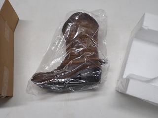 Wooden Cowboy Boot Planter.