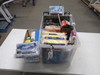 Quantity of Assorted Painting Supplies c/w Trays, Rollers, Sanding Blocks, Etc.