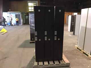 (6) 15in X 18in X 6ft 2-Door Single Lockers w/ Right and/or Left Swing Doors.