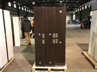 (6) 15in X 18in X 6ft 2-Door Single Lockers w/ Right and/or Left Swing Doors.