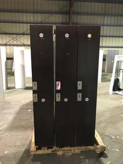 (6) 15in X 18in X 6ft 2-Door Single Lockers w/ Right and/or Left Swing Doors.