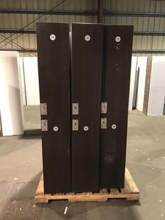 (6) 15in X 18in X 6ft 2-Door Single Lockers w/ Right and/or Left Swing Doors.