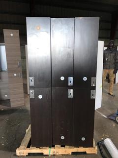 (5) 15in X 18in X 6ft 2-Door Single Lockers w/ Right and/or Left Swing Doors.
